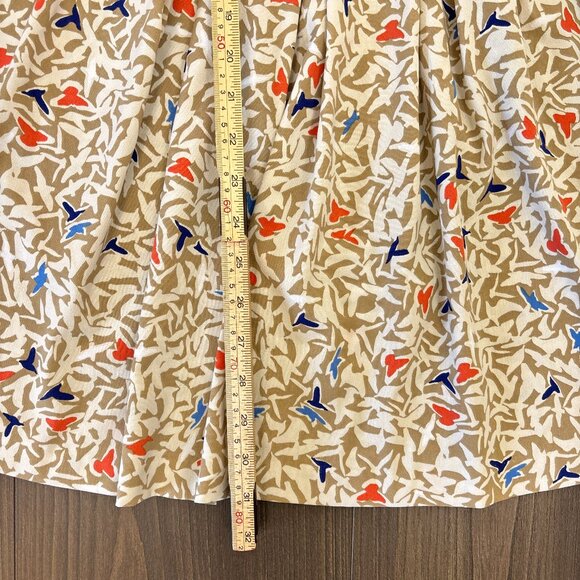 Teeze Me Fit & Flare Sleeveless Dress Juniors Size 7 Beige Whimsical Bird Print - Picture 16 of 16